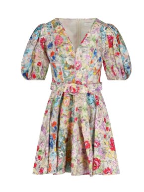 Zimmermann Floral Belted Mini Dress