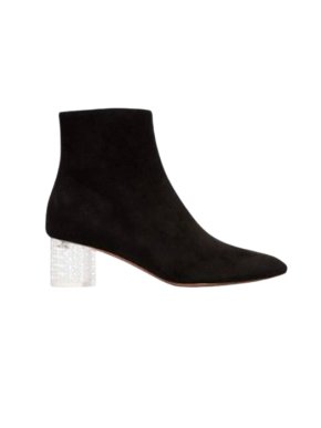 Alaia Black Leather Perspex Heeled Ankle Boots