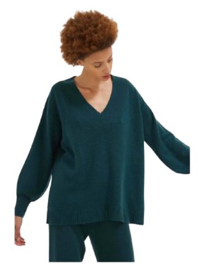 Chinti & Parker Green Cashmere Blend Jumper