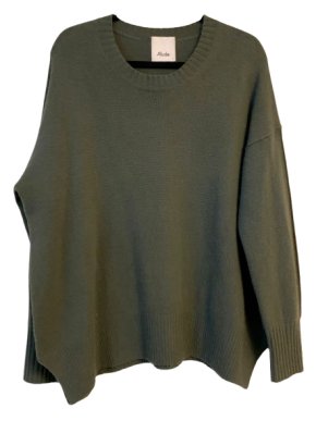 Allude Olive Green Cashmere Jumper