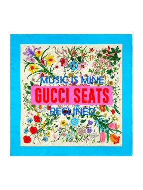Gucci x Sony Music Collab Silk Scarf