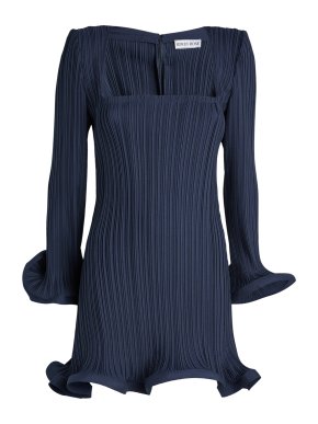 Rowen Rose Georgette Pleated Mini Dress