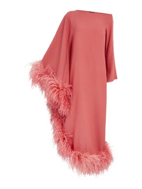 Taller Marmo Ubud Feather-Trim Dress