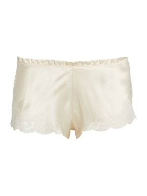 Carine Gilson Calais-Caudry Lace-Trim Silk shorts