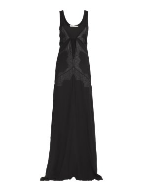Christoper Esber Cutout Lace-Trimmed Silk-Georgette Gown