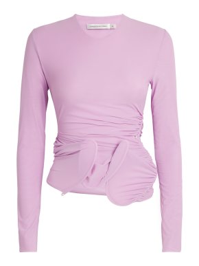 Christopher Esber Venus Looped Ruched Stretch-Jersey Top