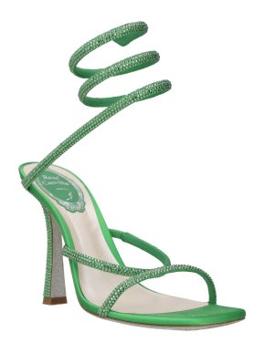 Rene Caovilla Cleo Crystal-embellished Satin Sandals