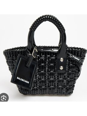 Balenciaga Black High Shine Mini Tote
