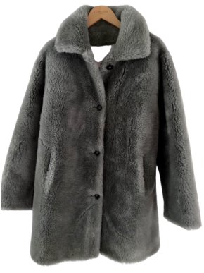 Yves Salomon Meteo Wool CoatGrey/Green