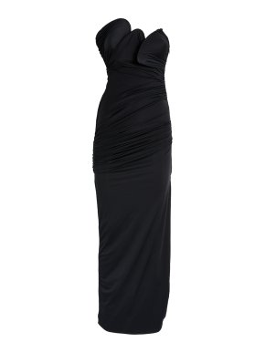 Christopher Esber Encompassed Strapless Ruched Jersey Maxi Dress
