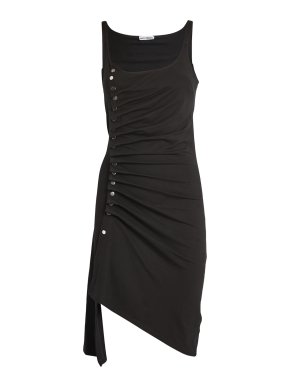 Paco Rabanne Button-Detailed Draped Minidress