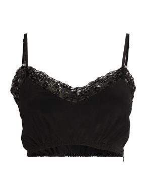 Simone Rocha Lace-Trim Cropped Top