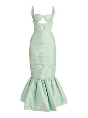 Sandra Mansour Daffodil Pleated Maxi Dress