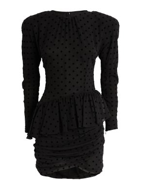 Magda Butrym Alessandra Rich Silk Polka-Dot Mini Dress