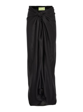 Toteme Knot-Detail Satin Maxi Skirt