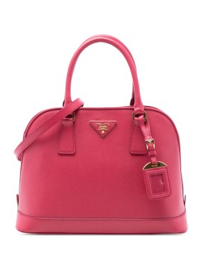 Prada Pink Medium Saffiano Lux Open Promenade Satchel