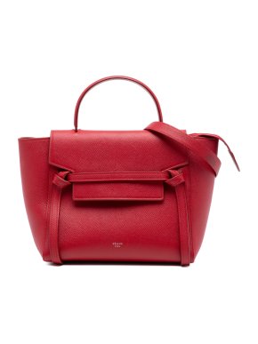 Celine Red Micro Grained Calfskin Belt Bag
