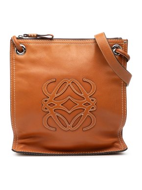 Loewe Tan Leather Anagram Crossbody