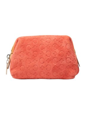 Celine Orange C Macadam Suede Pouch