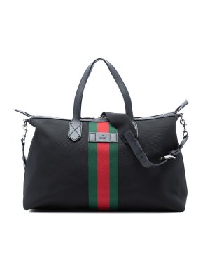 Gucci Black Techno Canvas Web Travel Bag