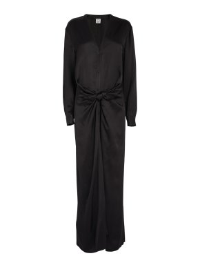 Toteme Knot-Detail Satin Dress
