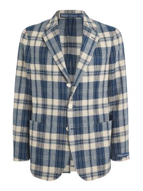 Ralph Lauren  Checked Single-Breasted Cotton Blazer 1