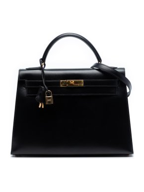Hermes Black Box Calf Kelly Sellier 32