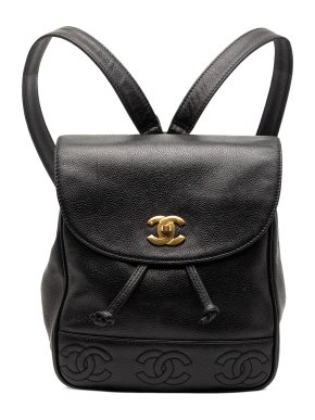 Chanel Black Caviar Triple CC Backpack