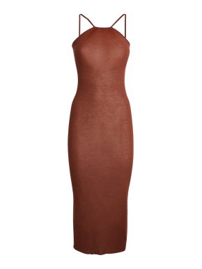 Rick Owens Skorpio Ribbed-Knit Midi Dress