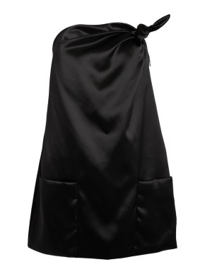 Louisa Ballou  Knot-Detailed Satin Minidress