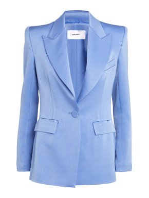 Alex Perry Satin Crepe Blazer Periwinkle