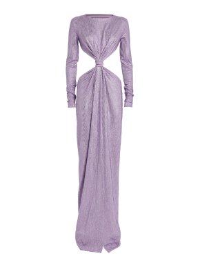 Area Crystal-Embellished Cutout Jersey Gown