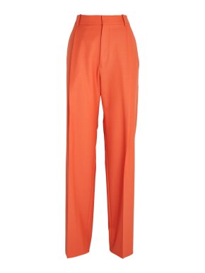 Victoria Beckham Pleat-Detail Wide-Leg Trousers