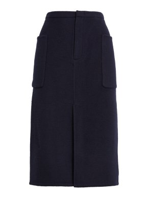 Vince Brushed Recycled Wool-Blend Pencil Skirt