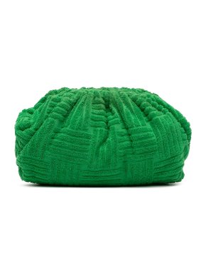 Bottega Veneta Green Terry Cloth The Pouch
