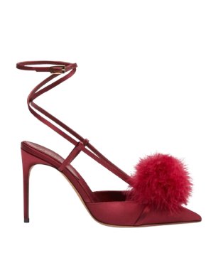 Malone Souliers Rafaela Red Pompom Sandals
