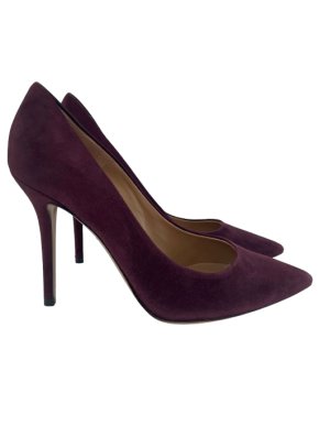 Ferragamo Burgundy Suede Pumps
