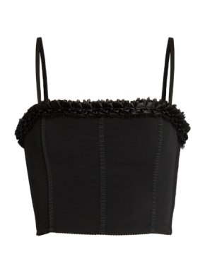 Mach & Mach Stretch Tulle Corset Top