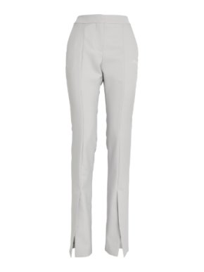 Off-White Trousers with Ankle Slit