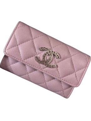 Chanel Lilac Caviar Card Holder