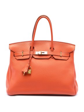 Hermes Orange Clemence Birkin Retourne 35