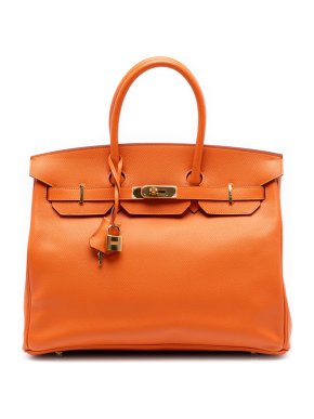 Hermes Orange Epsom Birkin Retourne 35