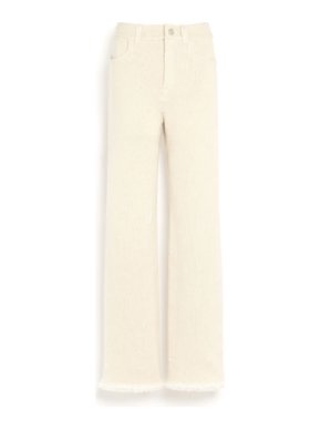 Barrie Denim Fringed Cashmere and Cotton Trousers