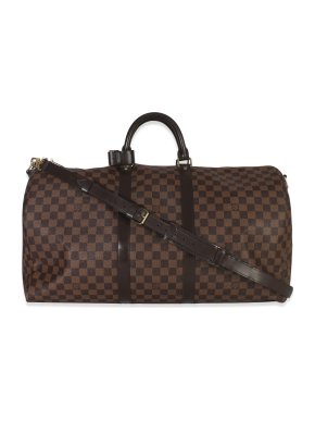 Louis Vuitton Damier Ebene Canvas Keepall Bandouliere 55