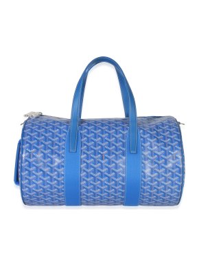 Goyard Sky Blue Goyardine Barrel 40 Sports Bag