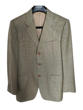 Canali Navy/Beige Dogtooth Blazer