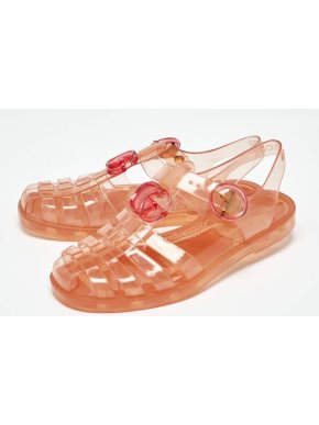 Gucci Orange Plastic Sandals
