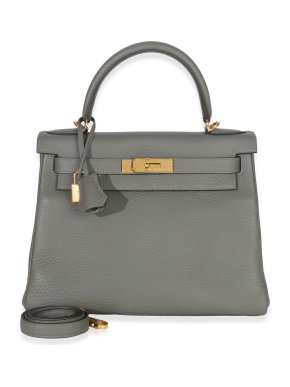 Hermes Hermès Kelly 28 Gris Meyer Clemence GHW