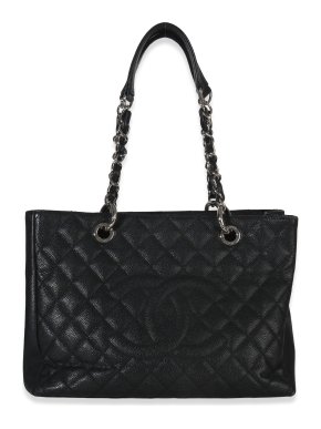 Chanel  Large Quilted Caviar Grand Shopper Tote
