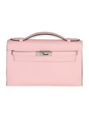Hermes Hermès Swift Kelly Pochette Rose Sakura PHW